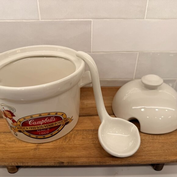 Vintage 1996 Campbell’s Kids Soup Tureen with Lid and Ladle Advertising - Picture 3 of 9